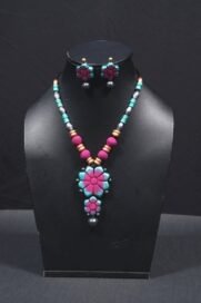 Terracotta Necklace and Earring Set