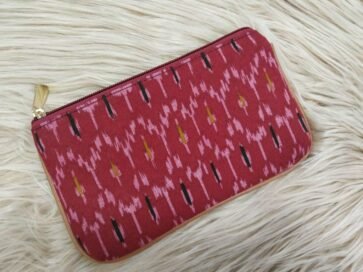 Ethnic Ikkat Purse in Maroon