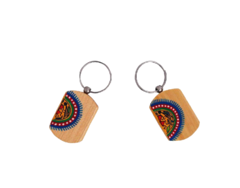 Hand Painted Warli Keychain – Set Of 2