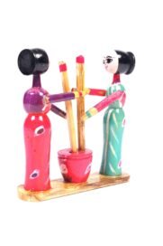 Channapatna Working ladies doll - oral ladies