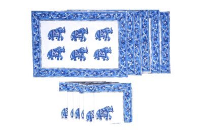 Block Print Table mat and napkins set