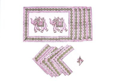 Block Print Table mat and napkins set