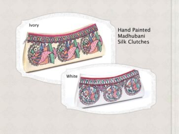 Hand Painted Madhubani Silk Clutches