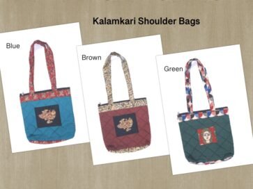 Kalamkari Center Patch Shoulder Bags