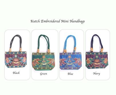 Kutch Elephant Embroidered Mini Handbags
