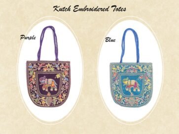 Kutch Embroidered Totes With Elephant Design