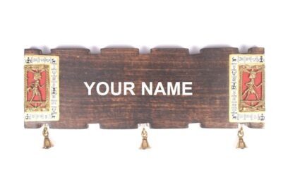 Handmade Wood name board with Dhokra art