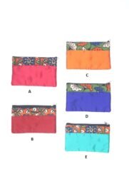 Silk Kalamkari Single Zip Rectangle Purse