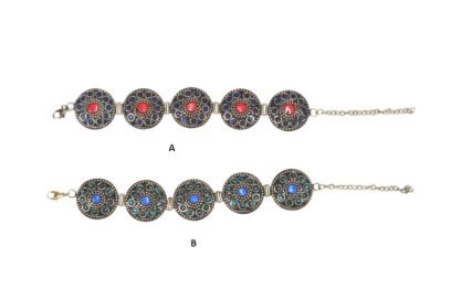 Trendy Nepali Stone Brass Round Bracelet