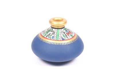 Terracotta Warli Hand-painted Pot Blur